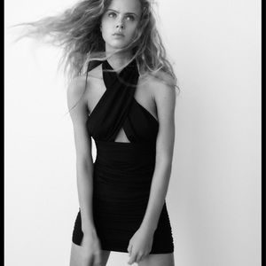 NWT Zara Draped Halter Dress